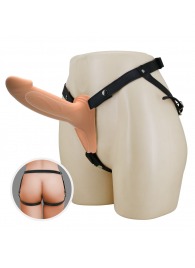 Телесный полый мужской страпон London - 16,8 см. - Baile - купить с доставкой в Находке