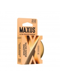 Точечные презервативы MAXUS 2000 Amazing Dots с железным кейсом - 3 шт. - Maxus - купить с доставкой в Находке