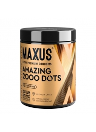Точечные презервативы MAXUS 2000 Amazing Dots с железным кейсом - 12 шт. - Maxus - купить с доставкой в Находке