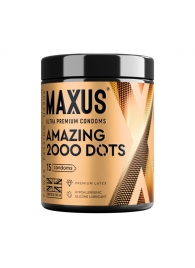 Точечные презервативы MAXUS 2000 Amazing Dots с железным кейсом - 15 шт. - Maxus - купить с доставкой в Находке