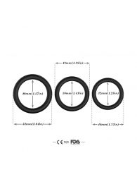 Набор из 3 черных эрекционных колец Stay Hard - Boys of Toys - в Находке купить с доставкой