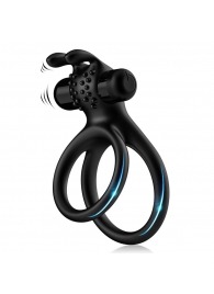 Черное эрекционное виброкольцо с подхватом мошонки Stay Hard - Boys of Toys - в Находке купить с доставкой