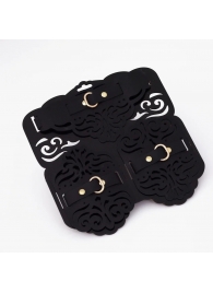 Фигурный набор для БДСМ-игр с узорами и золотистой фурнитурой - Crazy Handmade - купить с доставкой в Находке