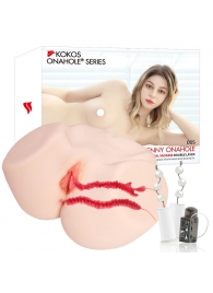 Мастурбатор-полуторс с двойным слоем материала и вибрацией Jenny Onahole Real Vagina - KOKOS - в Находке купить с доставкой