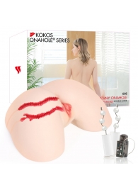 Мастурбатор-полуторс с двойным слоем материала и вибрацией Jenny Onahole Real Hips - KOKOS - в Находке купить с доставкой