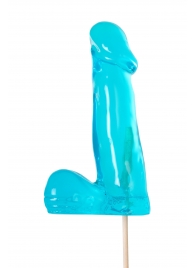 Голубой леденец в форме члена со вкусом блю кюрасао - 173 гр. - Sosuчki - купить с доставкой в Находке