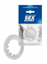 Эрекционное кольцо со стимулирующими шариками на поверхности - Sex Expert - в Находке купить с доставкой