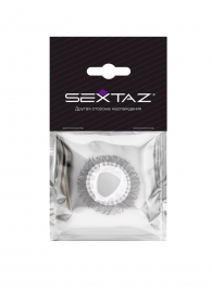 Эластичное эрекционное кольцо с длинными черными «ресничками» - Sextaz - в Находке купить с доставкой