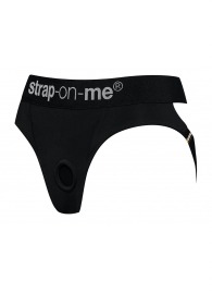 Черные трусики для насадок Heroine Lingerie Harness - size XL - Strap-on-me - купить с доставкой в Находке