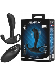 Черный изогнутый массажёр простаты с вибрацией и пультом ДУ - Baile - в Находке купить с доставкой