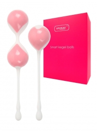 Набор розово-белых вагинальных шариков: двойные и одинарный - Erokay