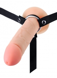 Мужской полый страпон на регулируемых ремешках - 22 см. - Sex Expert - купить с доставкой в Находке