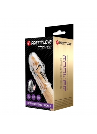 Прозрачная насадка на пенис Booker - 8 см. - Baile - в Находке купить с доставкой