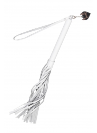 Белая кожаная плеть - 50 см. - Pecado - купить с доставкой в Находке