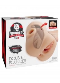 Телесный мастурбатор с вибрацией Double Pounder Vibrating Squeeze Stroker - Pipedream - в Находке купить с доставкой