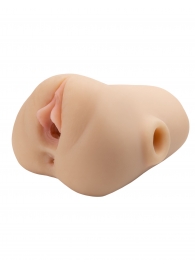 Телесный мастурбатор с вибрацией Double Pounder Vibrating Squeeze Stroker - Pipedream - в Находке купить с доставкой