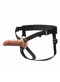 Телесный пустотелый фаллопротез 5’’ Hollow Silicone Strap-On - 14 см. - Pipedream - купить с доставкой в Находке