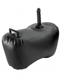 Черное надувное кресло с платформой для фиксации дилдо Body Dock Inflatable Love Seat - Pipedream - купить с доставкой в Находке