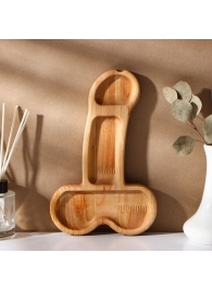 Деревянное блюдо для подачи в форме члена (25 х 16,5 х 1,7 см) - Сима-Ленд - купить с доставкой в Находке