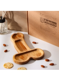 Деревянное блюдо для подачи в форме члена (25 х 16,5 х 1,7 см) - Сима-Ленд - купить с доставкой в Находке