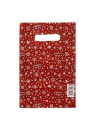 Красный подарочный новогодний пакет с вырубной ручкой (20х30 см) - Сима-Ленд - купить с доставкой в Находке