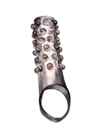 Дымчатая насадка на пенис с выпуклостями - 11 см. - Sex Expert - в Находке купить с доставкой