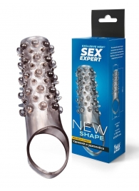 Дымчатая насадка на пенис с шипами и выпуклостями - 12 см. - Sex Expert - в Находке купить с доставкой