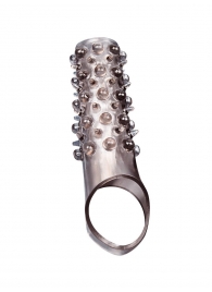 Дымчатая насадка на пенис с шипами и выпуклостями - 12 см. - Sex Expert - в Находке купить с доставкой