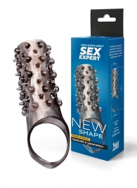 Дымчатая насадка на пенис с шипами и выпуклостями - 12,5 см. - Sex Expert - в Находке купить с доставкой