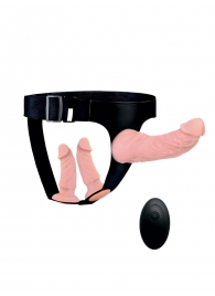 Женский страпон с 3 насадками и вибрацией - Erowoman-Eroman - купить с доставкой в Находке