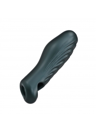 Серая силиконовая насадка на пенис с подхватом Manwan Ryzer - Manwan - в Находке купить с доставкой