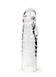 Прозрачная закрытая насадка на член - 15 см. - Sex Expert - в Находке купить с доставкой