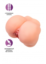 Реалистичный мастурбатор в форме попки с 2 любовными входами - No Name - в Находке купить с доставкой