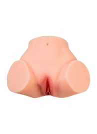 Телесный реалистичный мастурбатор-полуторс с 2 любовными входами - No Name - в Находке купить с доставкой
