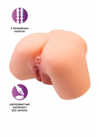 Телесный реалистичный мастурбатор-полуторс с 2 любовными входами - No Name - в Находке купить с доставкой