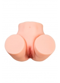 Телесный мастурбатор в форме попки с 2 любовными входами - No Name - в Находке купить с доставкой