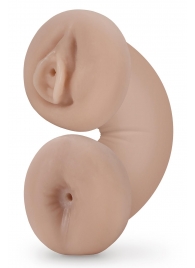 Телесный люминесцентный двусторонний мастурбатор Tasha - Blush Novelties - в Находке купить с доставкой