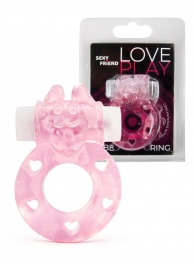 Розовое эрекционное виброкольцо в форме зайчика - 1137 - в Находке купить с доставкой