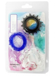 Набор из 3 эрекционных колец разного цвета и рельефа - Boys of Toys - в Находке купить с доставкой