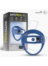 Синее интерактивное эрекционное виброкольцо Rank - Intoyou - в Находке купить с доставкой