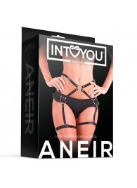 Черные стрепы на бёдра Aneir - Intoyou - купить с доставкой в Находке