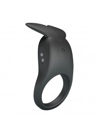 Черное перезаряжаемое виброкольцо Carlton - Baile - в Находке купить с доставкой
