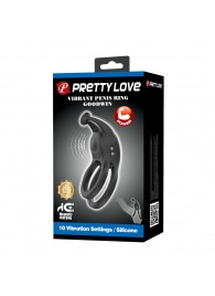 Черное перезаряжаемое виброкольцо Goodwin - Baile - в Находке купить с доставкой