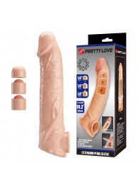 Телесный фаллоудлинитель с подхватом мошонки Silas - 26 см. - Baile - в Находке купить с доставкой