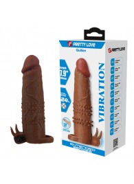 Коричневая насадка на пенис Quillon - 20 см. - Baile - в Находке купить с доставкой