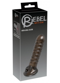 Насадка на пенис Rebel smoke с рёбрышками и отверстием под мошонку - Orion - в Находке купить с доставкой
