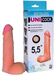 Фаллическая насадка Харнесс UNICOCK 5,5  - 17 см. - LOVETOY (А-Полимер) - купить с доставкой в Находке