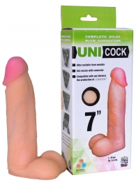 Фаллическая насадка Харнесс UNICOCK 7  - 19 см. - LOVETOY (А-Полимер) - купить с доставкой в Находке