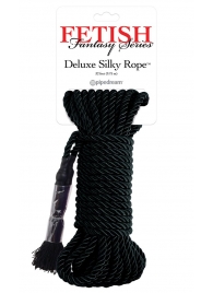 Черная веревка для фиксации Deluxe Silky Rope - 9,75 м. - Pipedream - купить с доставкой в Находке