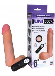 Фаллическая насадка Харнесс UNICOCK 6  с вибрацией - 18 см. - LOVETOY (А-Полимер) - купить с доставкой в Находке